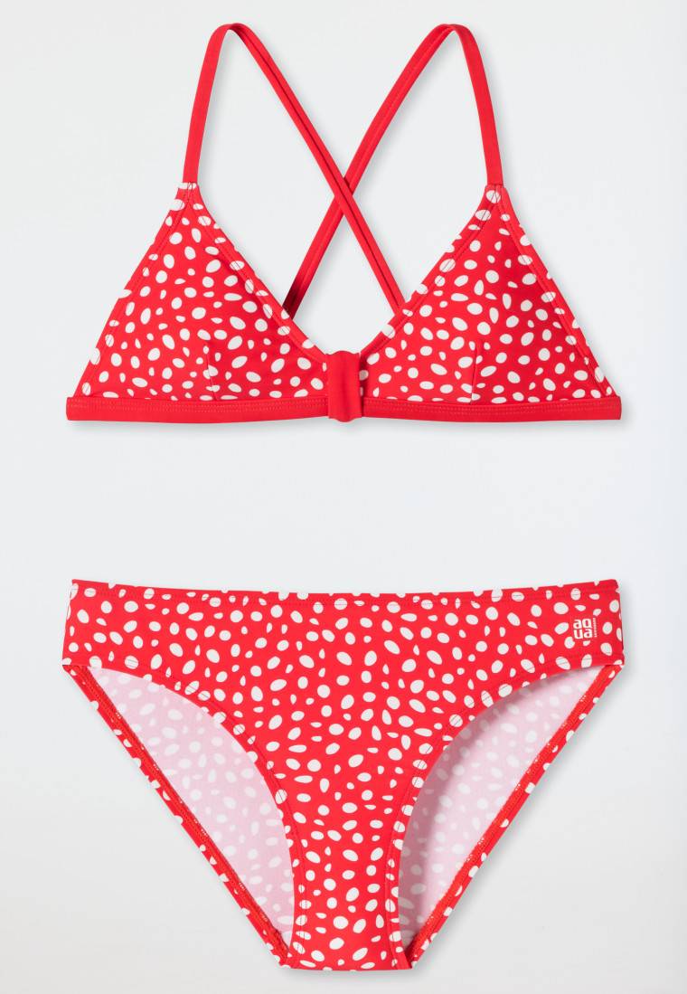 Schiesser Bustier-Bikini Wirkware Recycelt LSF40+ Punkte Rot - Diver Dreams