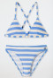 Schiesser Bustier-Bikini Wirkware recycelt LSF40+ Streifen hellblau - Aqua Teen Girls