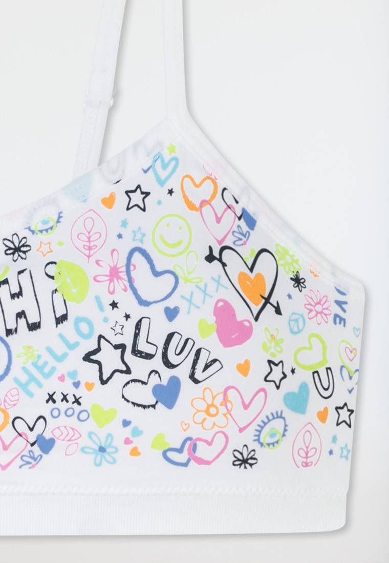 Schiesser Bustier Jersey Herzchen Multicolor Gemustert - Seamless