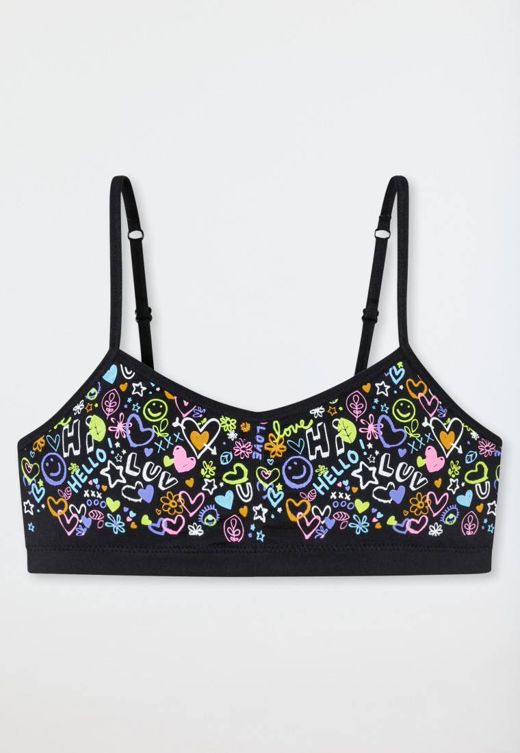 Schiesser Bustier Jersey Herzchen Multicolor Gemustert - Seamless