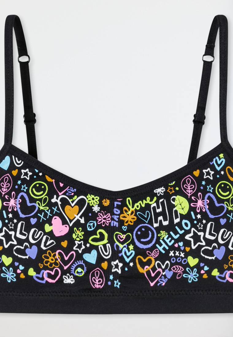 Schiesser Bustier Jersey Herzchen Multicolor Gemustert - Seamless