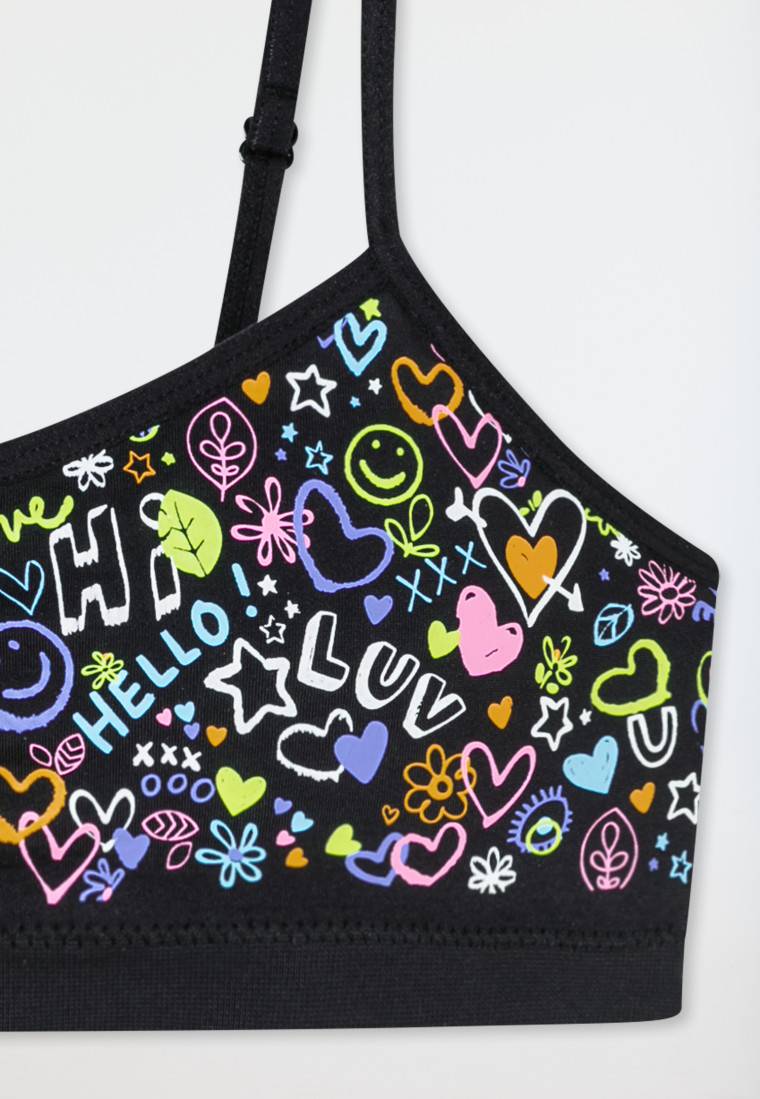 Schiesser Bustier Jersey Herzchen Multicolor Gemustert - Seamless