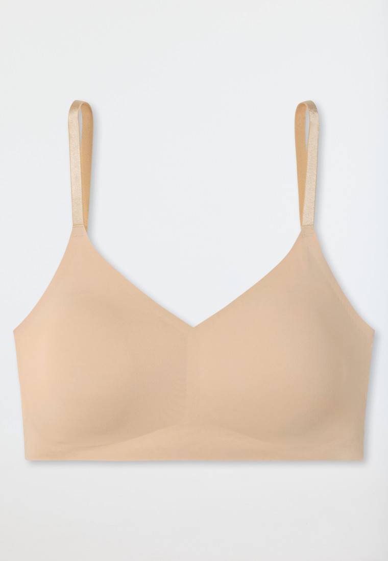 Schiesser Bustier Microfaser Herausnehmbare Pads Sand - Invisible Soft