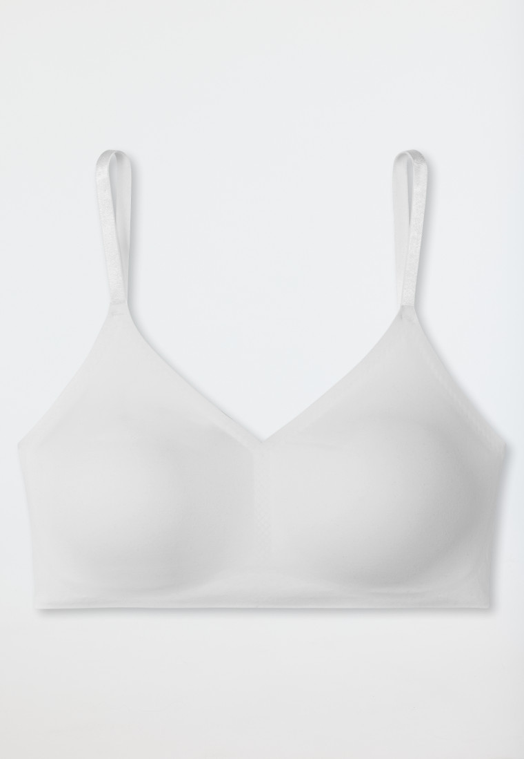 Schiesser Bustier Microfaser Herausnehmbare Pads Weiß - Invisible Soft