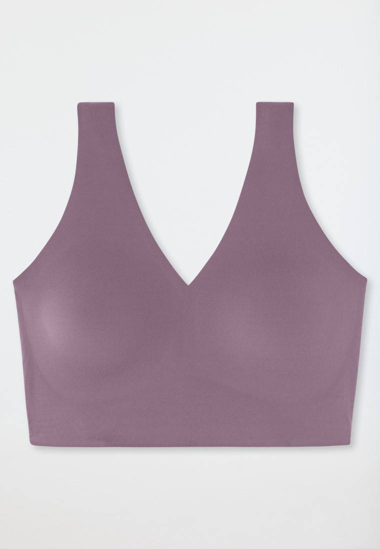 Schiesser Bustier Mikrofaser Herausnehmbare Pads Malve - Invisible Soft