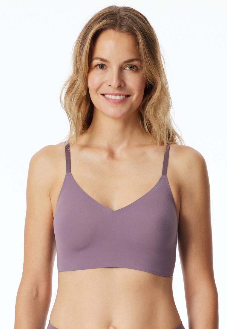 Schiesser Bustier Mikrofaser Herausnehmbare Pads Malve - Invisible Soft