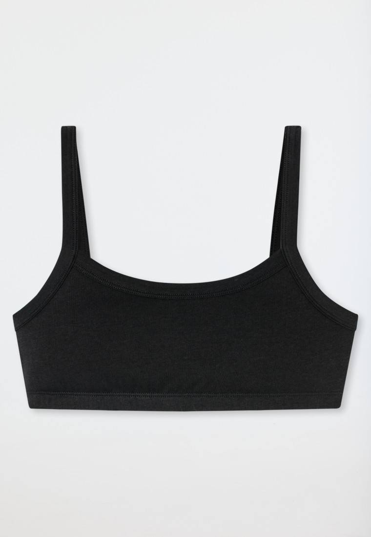 Schiesser Bustiers 2er-Pack Schwarz/ Violett - Fresh Vibe