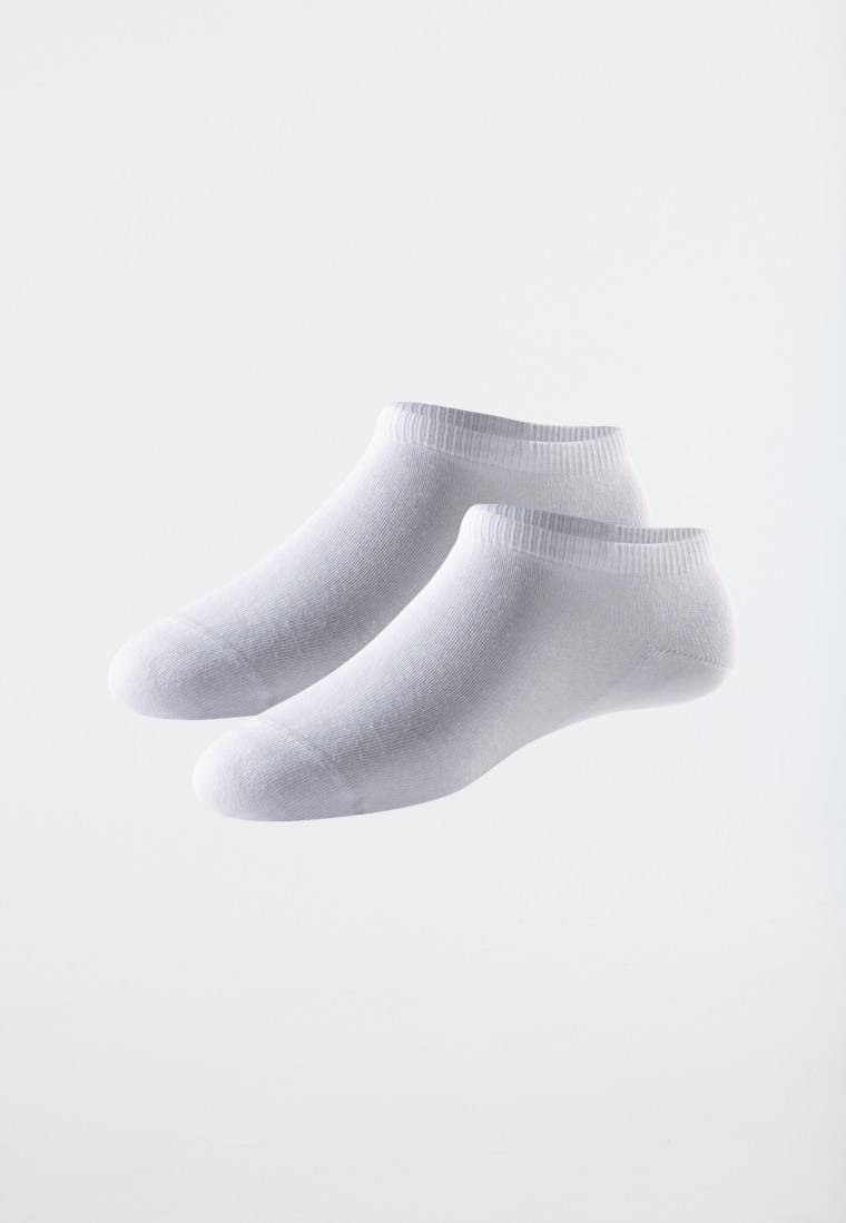 Schiesser Damensneaker 2er-Pack Organic Cotton weiß - 95/5