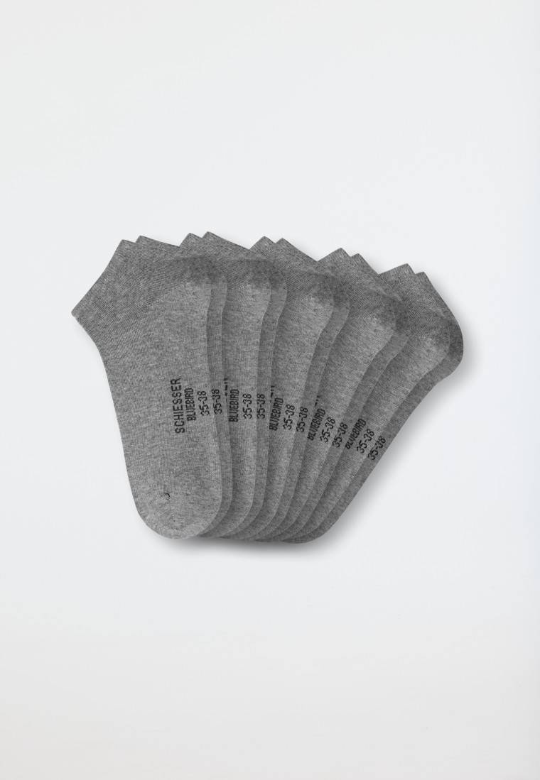 Schiesser Damensneaker Fünferpack Stay Fresh Silbergrau-meliert - Bluebird