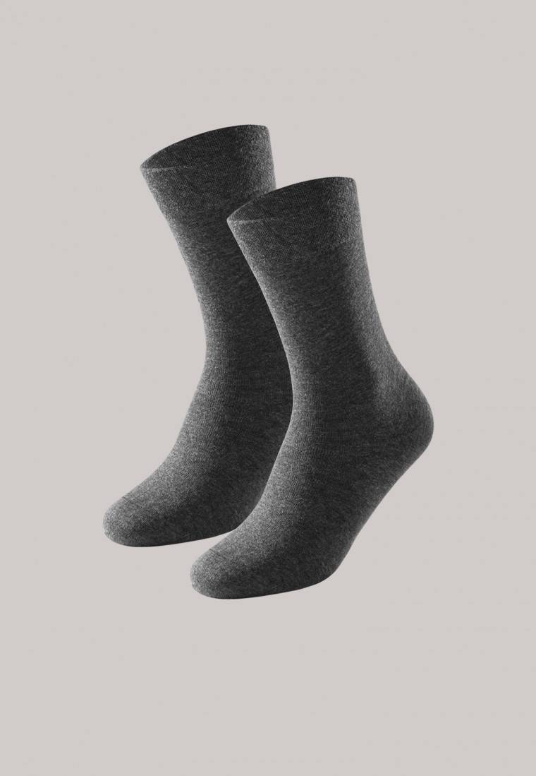 Schiesser Damensocken 2er-Pack anthrazit meliert - Long Life Cool