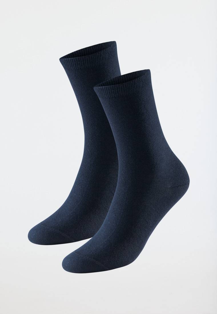 Schiesser Damensocken 2er-Pack Organic Cotton nachtblau - 95/5