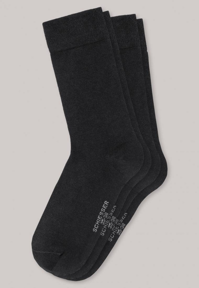 Schiesser Damensocken 2er-Pack Schwarz - Long Life Cool
