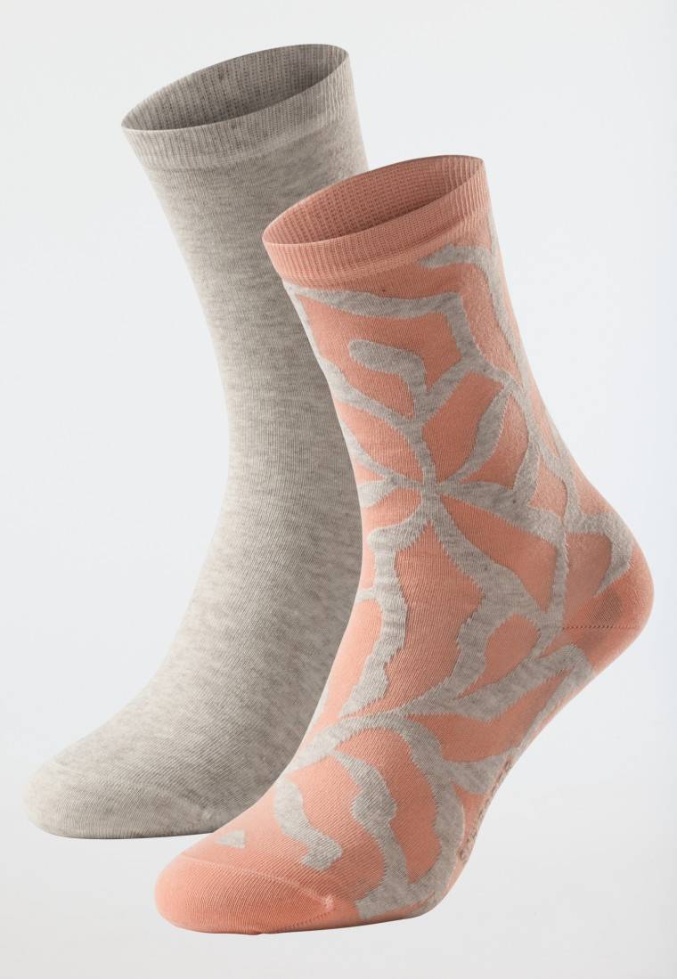 Schiesser Damensocken 2er-Pack unifarben/gemustert mehrfarbig - Long Life Cool
