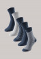 Schiesser Damensocken 5er-Pack stay fresh gemustert graumelange-blau - Bluebird