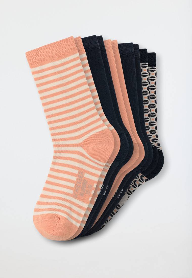 Schiesser Damensocken 5er-Pack Stay Fresh Uni/gemustert Mehfarbig - Bluebird