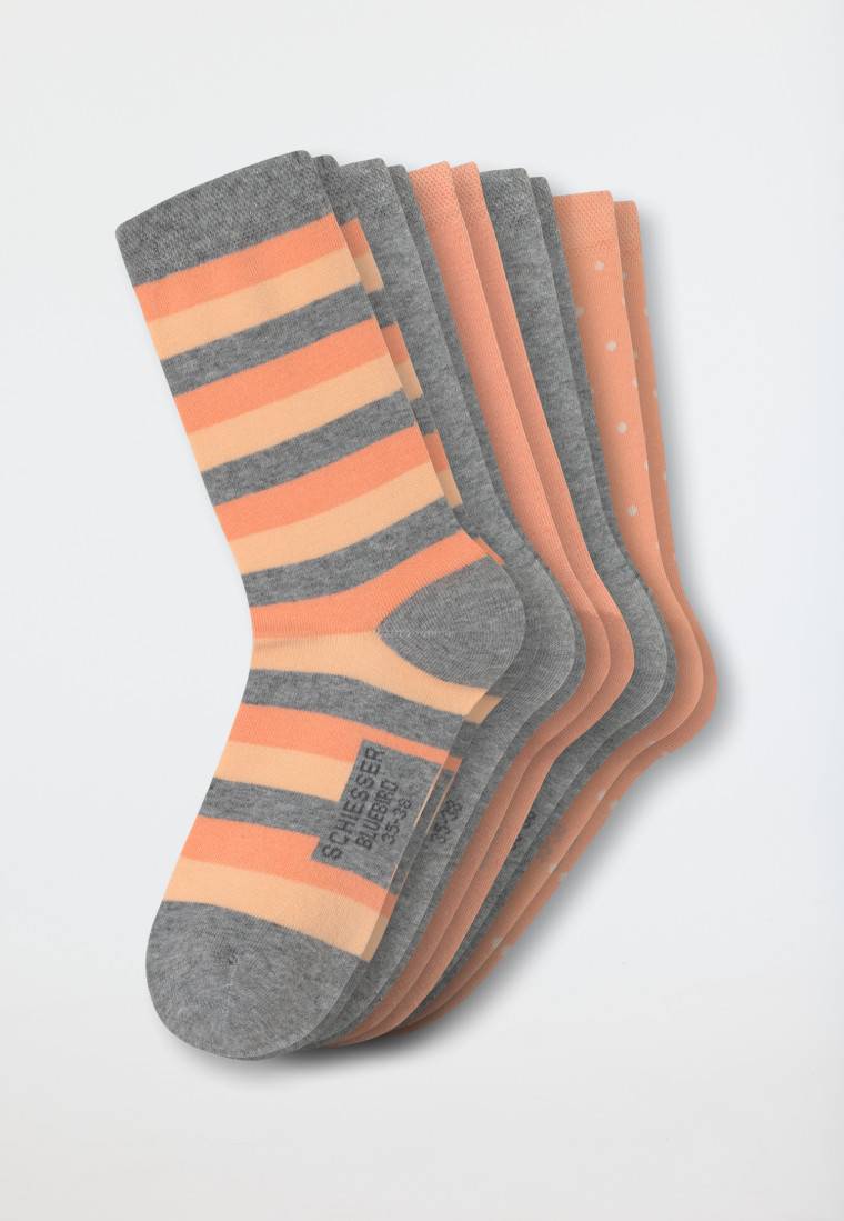 Schiesser Damensocken 5er-Pack Stay Fresh Uni/gemustert Mehfarbig - Bluebird