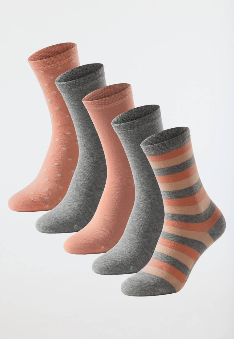 Schiesser Damensocken 5er-Pack stay fresh uni/gemustert mehfarbig - Bluebird