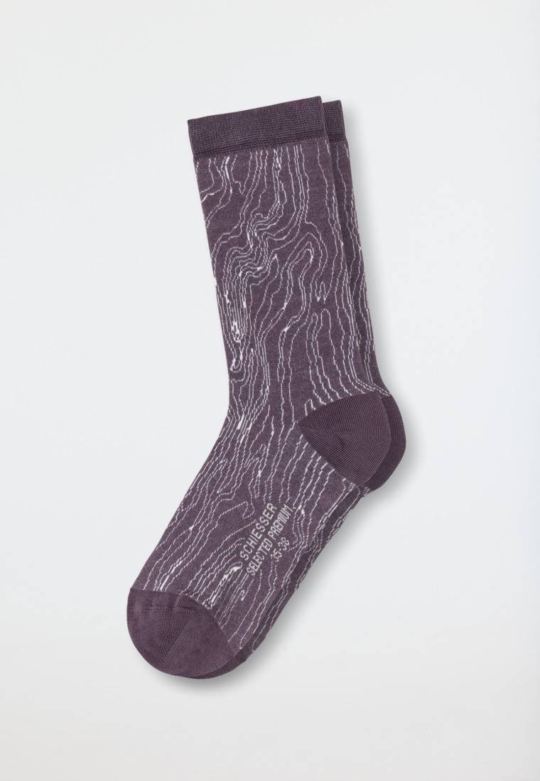 Schiesser Damensocken Gemustert Violett - Selected! Premium