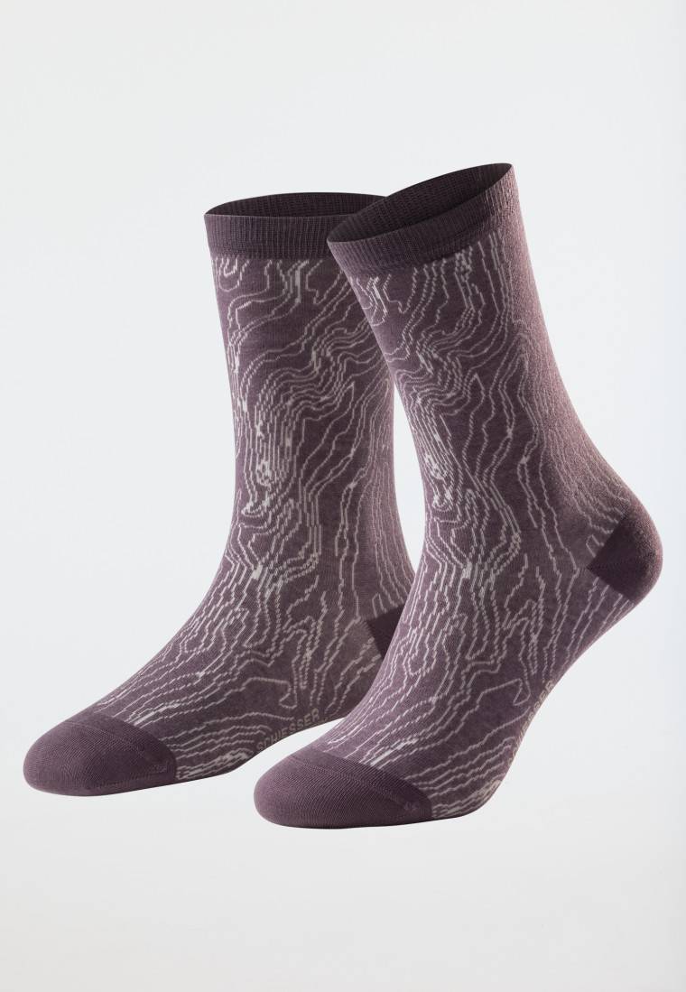 Schiesser Damensocken gemustert violett - selected! premium