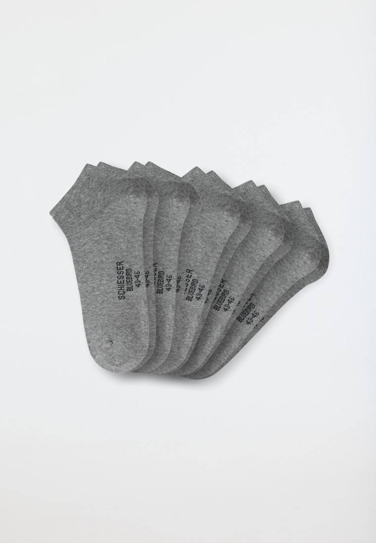 Schiesser Herrensneaker Fünferpack Stay Fresh Silbergrau-meliert - Bluebird