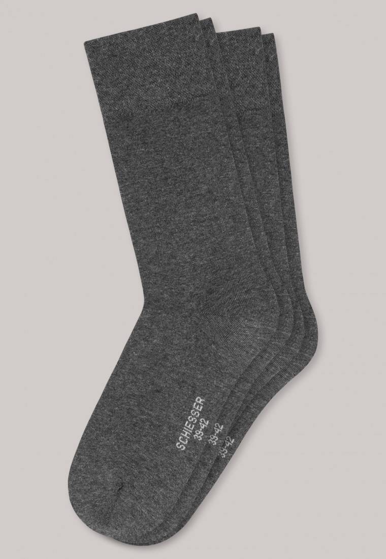 Schiesser Herrensocken 2er-Pack Anthrazit Melange - Long Life Cool