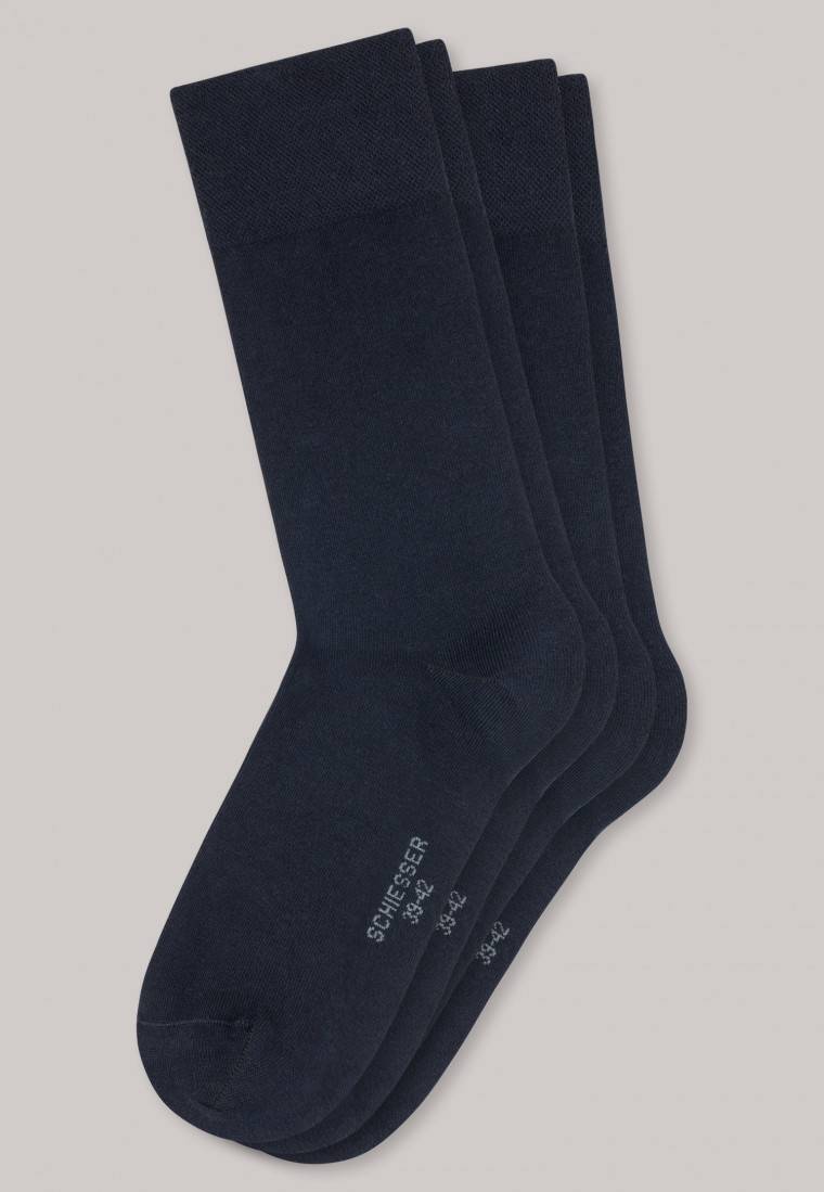 Schiesser Herrensocken 2er-Pack Nachtblau - Long Life Cool