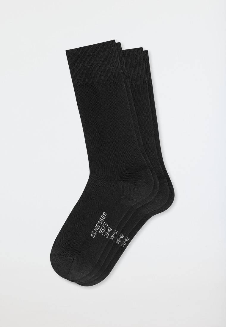 Schiesser Herrensocken 2er-Pack Organic Cotton Schwarz - 95/5