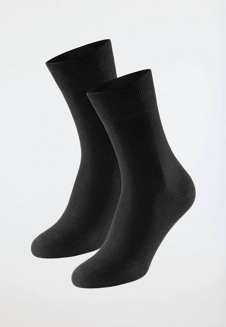 Schiesser Herrensocken 2er-Pack Organic Cotton schwarz - 95/5