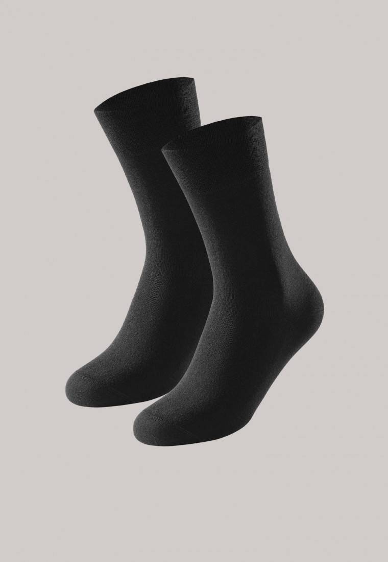 Schiesser Herrensocken 2er-Pack schwarz - Long Life Cool