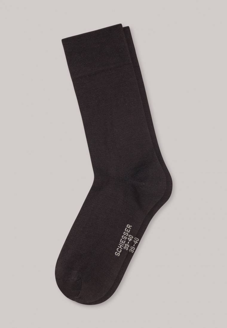 Schiesser Herrensocken Merzerisierte Baumwolle Dunkelbraun - Selected! Premium