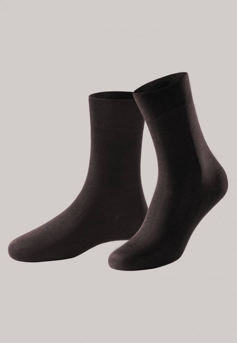 Schiesser Herrensocken merzerisierte Baumwolle dunkelbraun - selected! premium