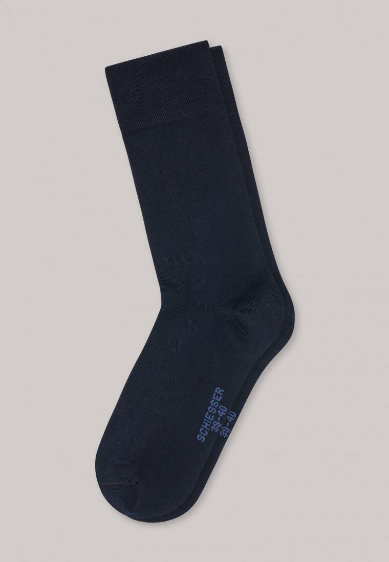 Schiesser Herrensocken Merzerisierte Baumwolle Nachtblau - Selected! Premium