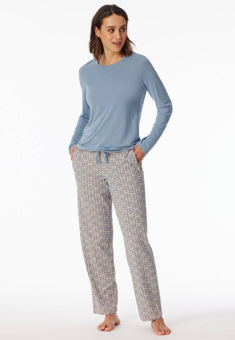 Schiesser Hose lang Blümchen multicolor gemustert - Mix+Relax