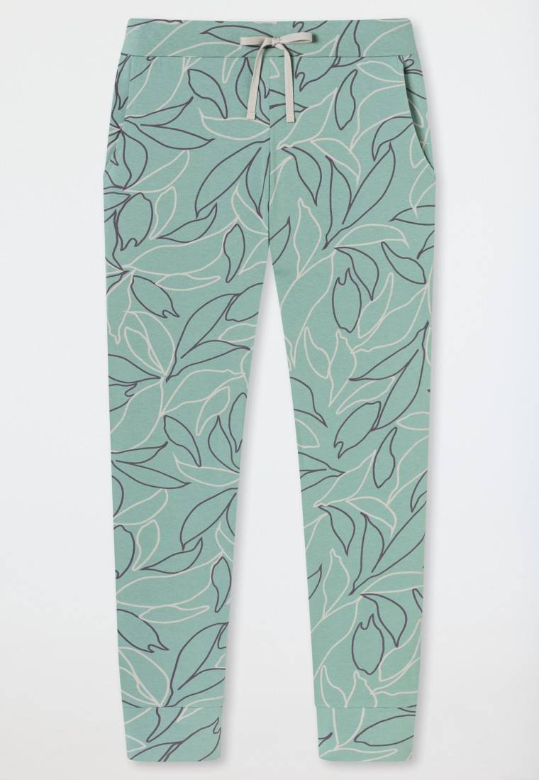 Schiesser Hose Lang Bündchen Blumen Multicolor - Mix+Relax