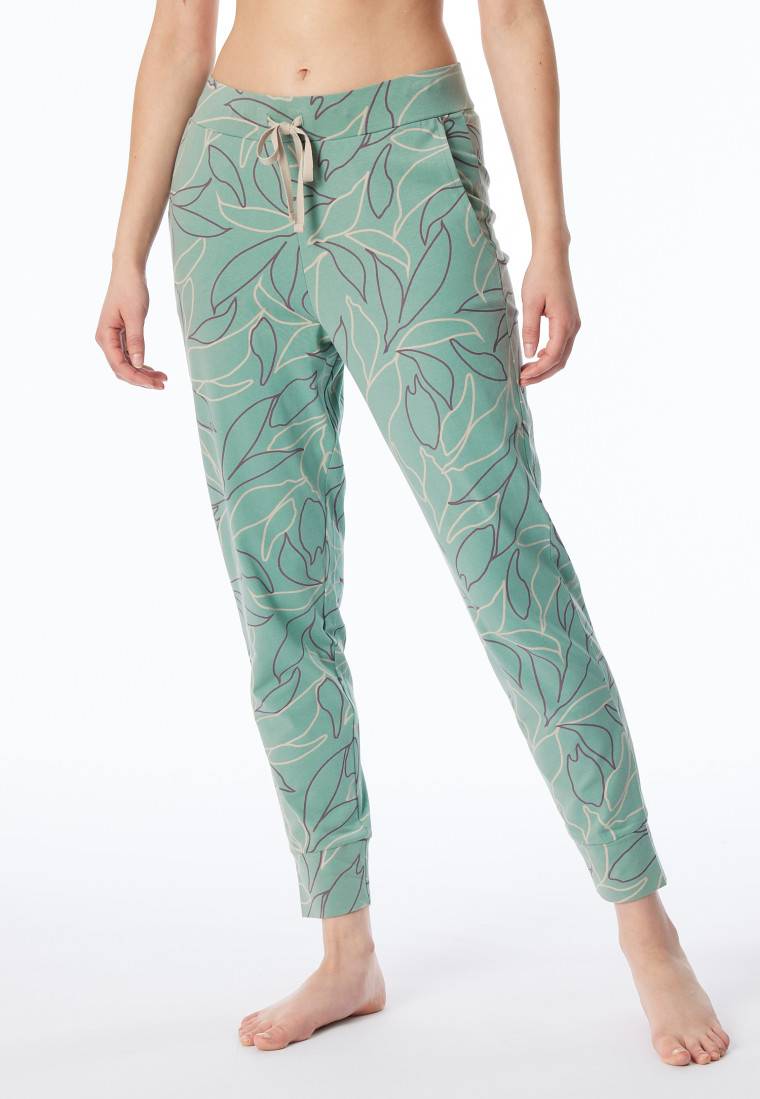 Schiesser Hose Lang Bündchen Blumen Multicolor - Mix+Relax