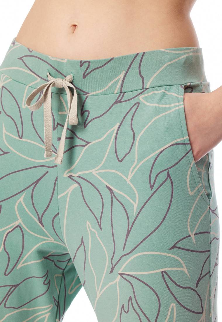 Schiesser Hose Lang Bündchen Blumen Multicolor - Mix+Relax