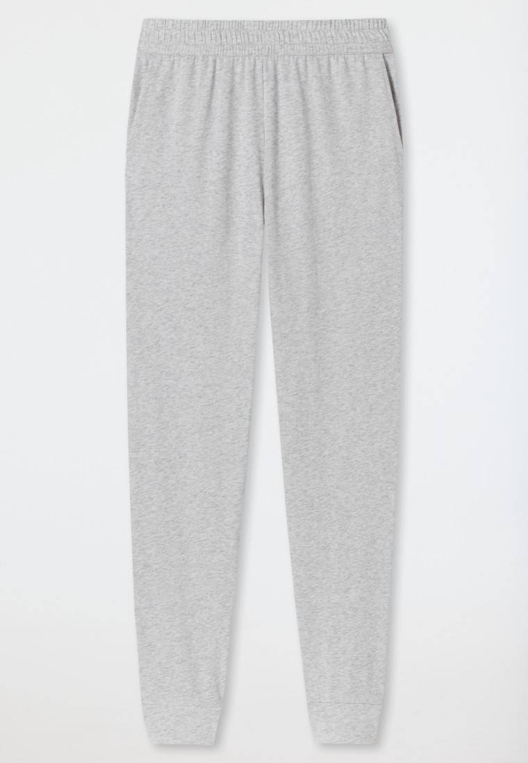 Schiesser Hose Lang Bündchen Grau-meliert - Mix+Relax