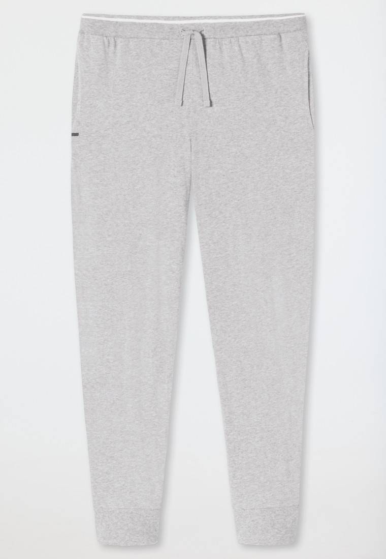 Schiesser Hose Lang Bündchen Grau Meliert - Mix+Relax