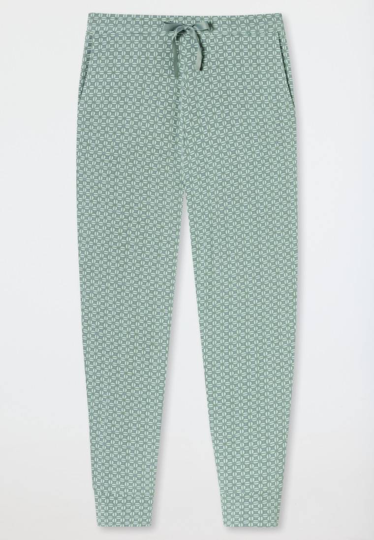 Schiesser Hose Lang Bündchen Multicolor Floral Gemustert - Mix+Relax