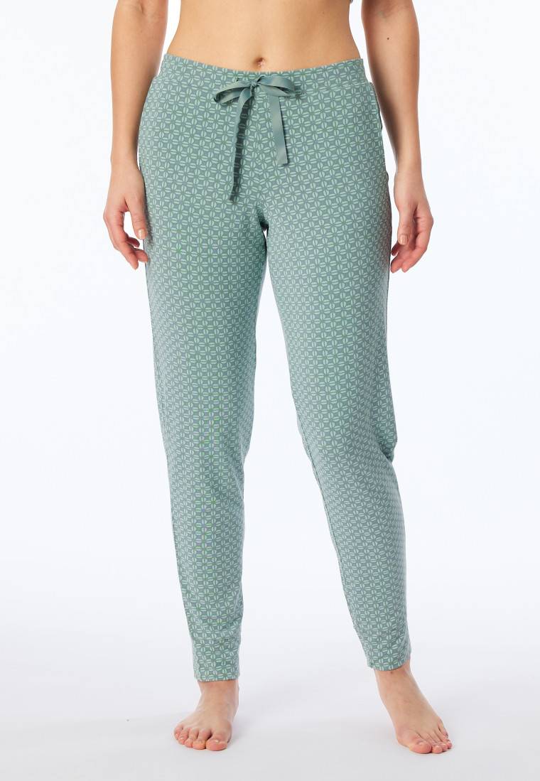 Schiesser Hose Lang Bündchen Multicolor Floral Gemustert - Mix+Relax