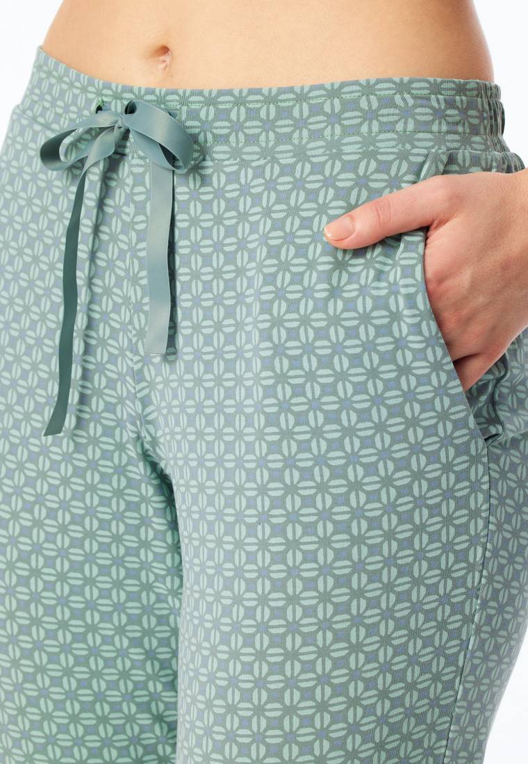 Schiesser Hose Lang Bündchen Multicolor Floral Gemustert - Mix+Relax