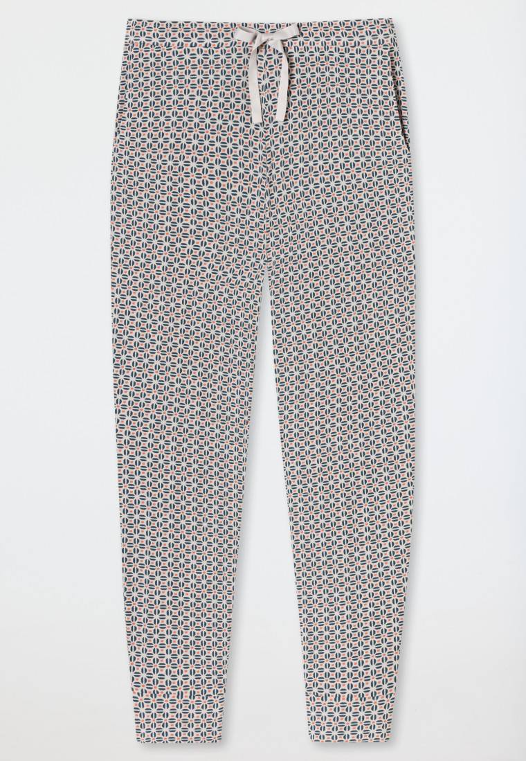 Schiesser Hose Lang Bündchen Multicolor Floral Gemustert - Mix+Relax