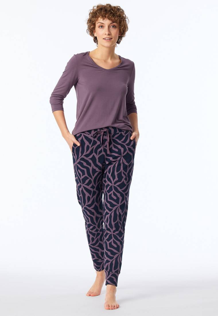 Schiesser Hose lang Bündchen multicolor gemustert - Mix+Relax