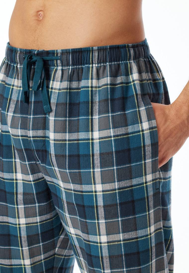 Schiesser Hose Lang Flanell Karos Multicolor - Mix+Relax