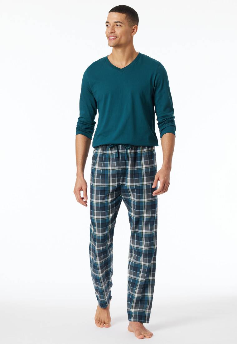 Schiesser Hose lang Flanell Karos multicolor - Mix+Relax