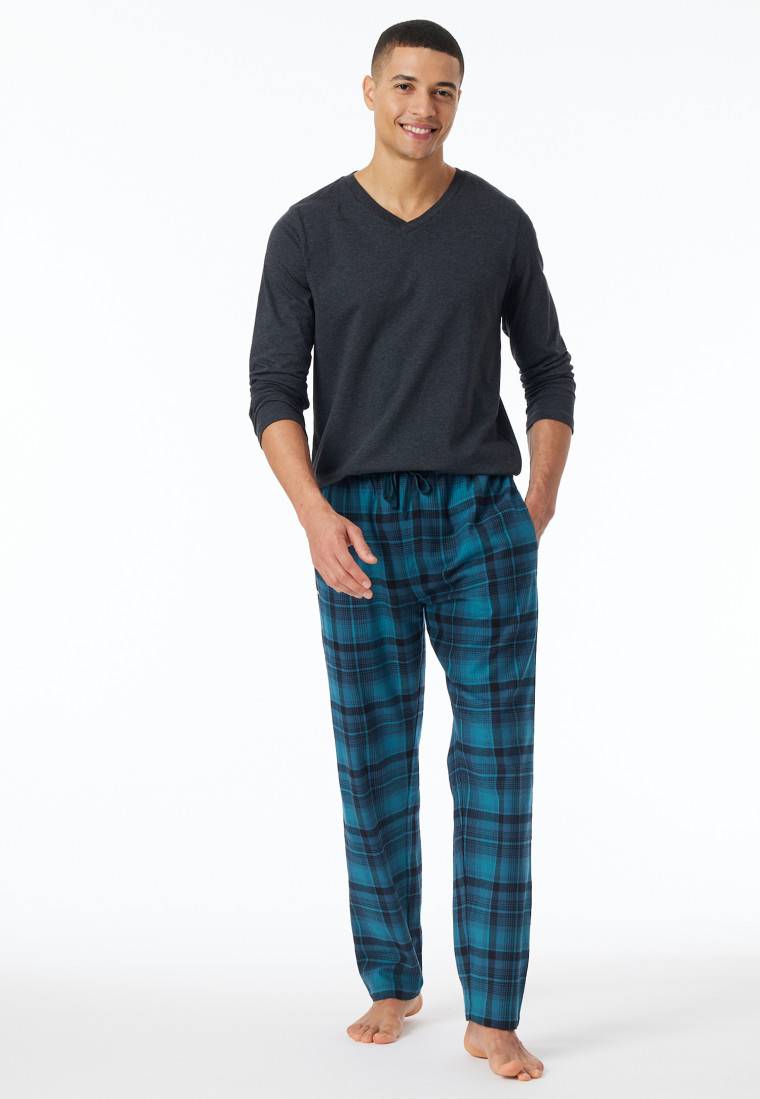 Schiesser Hose lang Flanell Karos multicolor - Mix+Relax