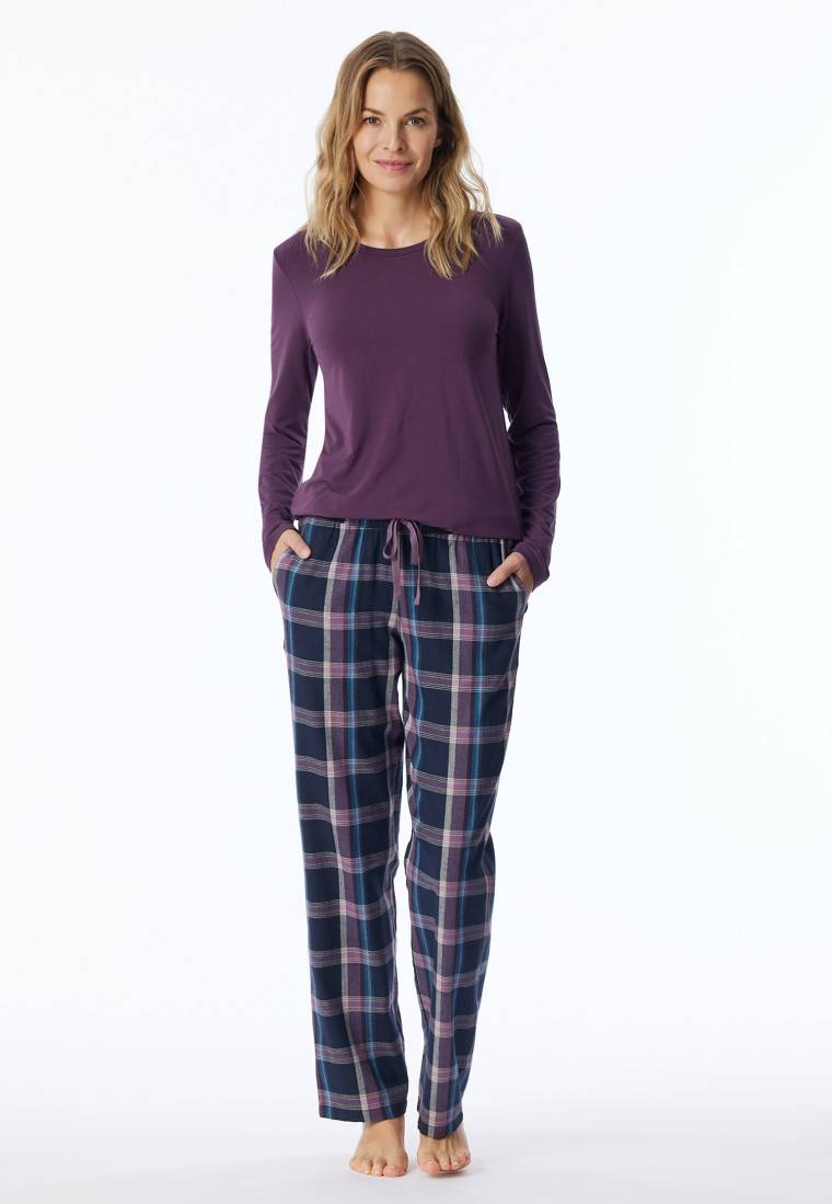 Schiesser Hose lang Flanell Organic Cotton Karos multicolor - Mix+Relax