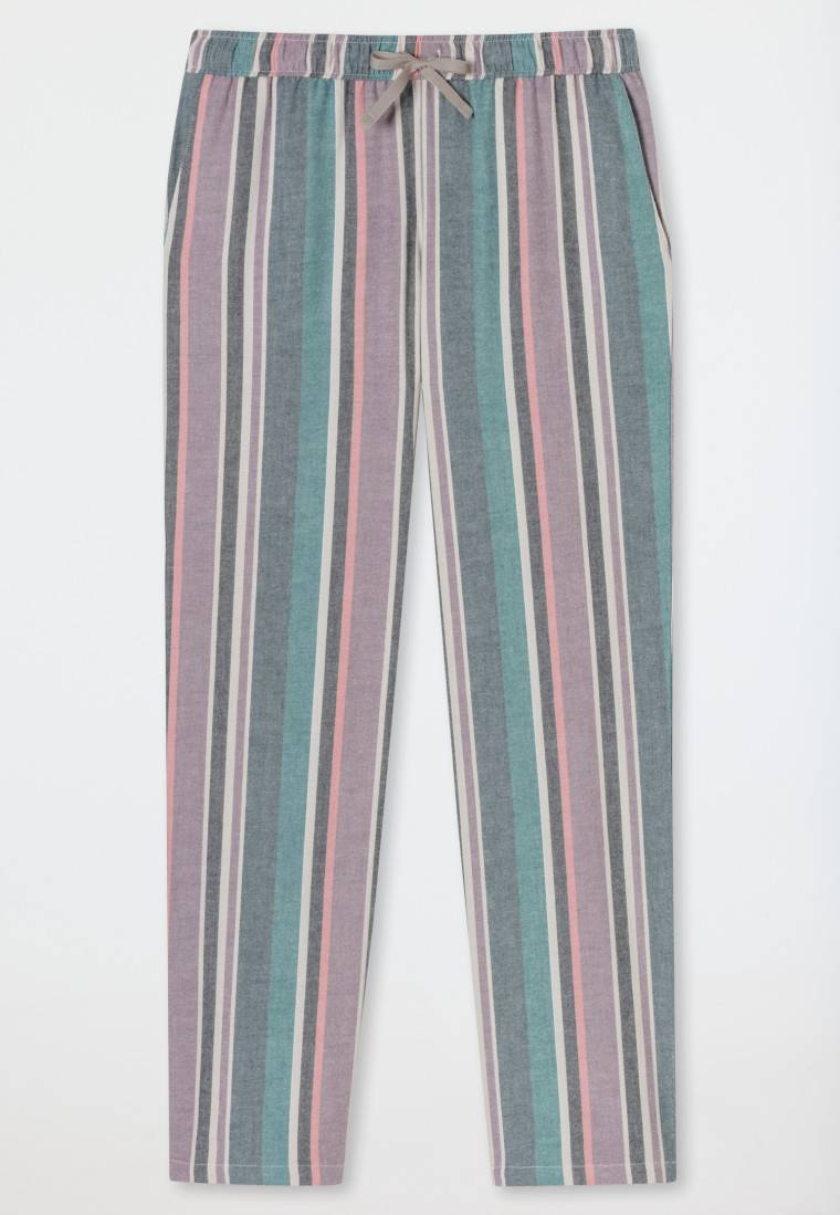 Schiesser Hose Lang Flanell Organic Cotton Streifen Multicolor - Mix+Relax
