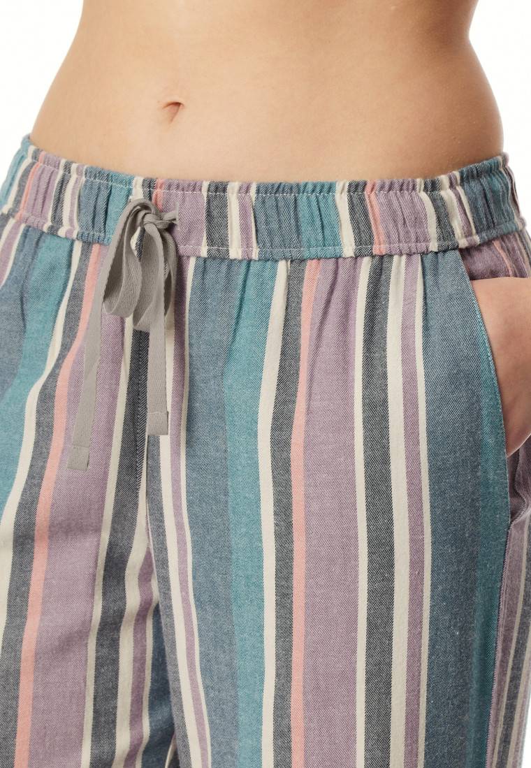 Schiesser Hose Lang Flanell Organic Cotton Streifen Multicolor - Mix+Relax
