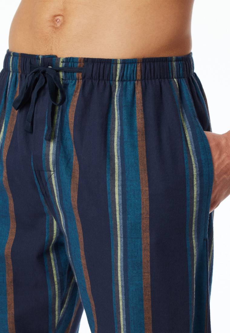 Schiesser Hose Lang Flanell Streifen Multicolor - Mix+Relax
